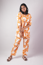 Soft Premium Rayon Maternity Coord Set | Abstract Print | Feeding Compatible & Comfortable